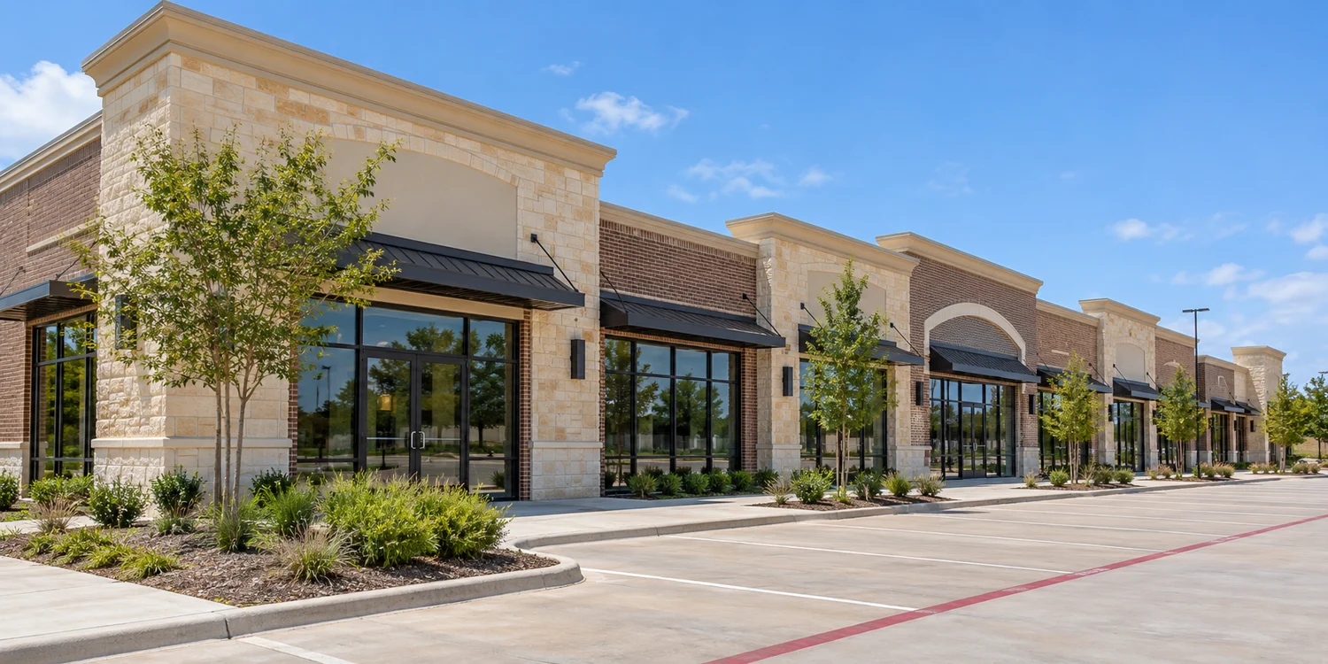 Illustrative retail plazas — completed design